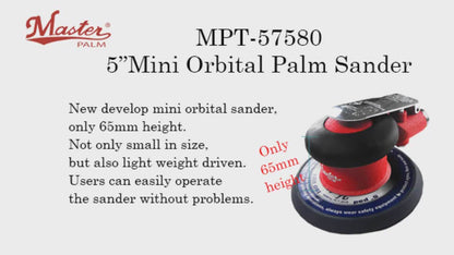 Master Palm 57580 5 "Air Palm Ponceuse orbitale-Parfait pour le ponçage rapide et puissant à la main avec faible hauteur